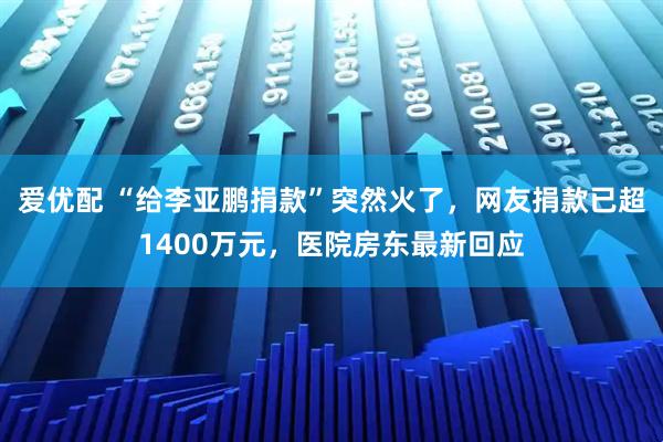 爱优配 “给李亚鹏捐款”突然火了，网友捐款已超1400万元，医院房东最新回应